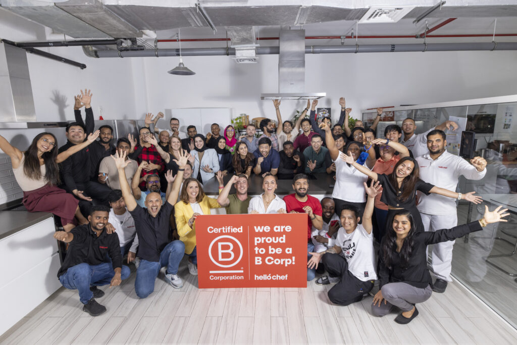 HELLO CHEF BECOMES THE FIRST UAE-BASED FOOD COMPANY TO RECEIVE B CORP  CERTIFICATION, JOINING BRANDS SUCH AS BEN & JERRY'S AND PATAGONIA - Hotel  News ME